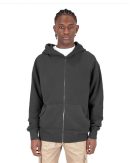 Men's Garment-Dyed Double-Zip Hooded Sweatshirt