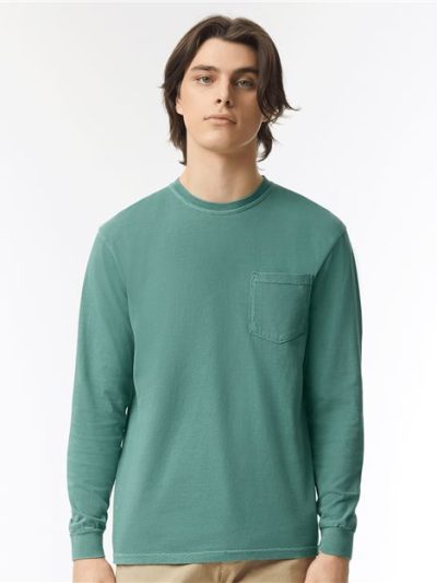 Garment-Dyed Heavyweight Long Sleeve Pocket T-Shirt