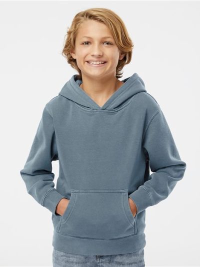 Youth Midweight Pigment-Dyed Hooded Sweatshirt
