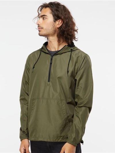Men's Lightweight Quarter-Zip Windbreaker Pullover Jacket