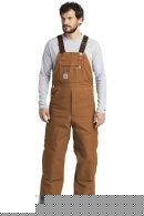 DISCONTINUED  Carhartt  ®  Duck Quilt-Lined Zip-To-Thigh Bib Overalls.